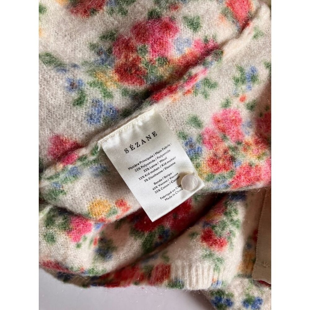 Sezane Juno Cardigan Secret Garden Size Small Wool - Picture 8 of 8
